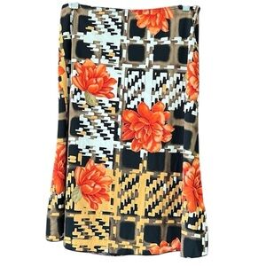 A-List by Wrapper Skirt Size Medium Floral Patterned